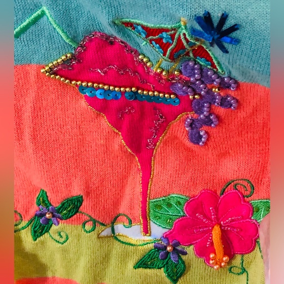 Jack B. Quick Vibrant “Cocktail’s”🍹 Women's Cardigan - Picture 7 of 13